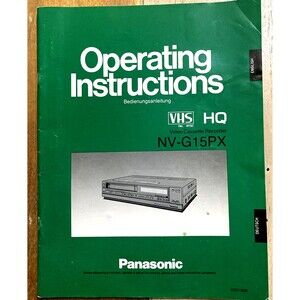Panasonic NV-G15PX VHS Video Cassette Instructions Manual  in English & German